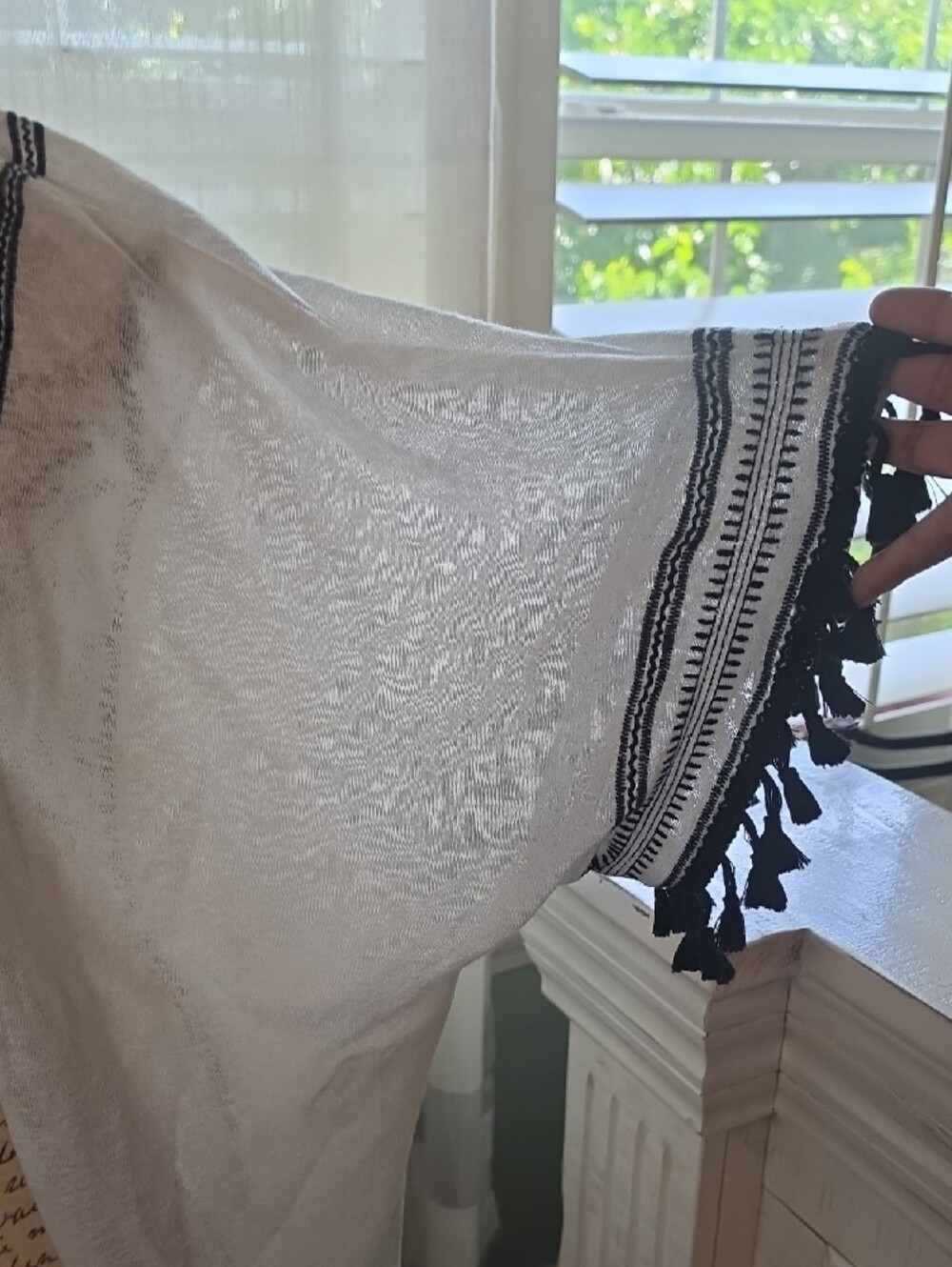 Forever 21 Plus White and Black Embroidered Open Kimono - Picture 3 of 8